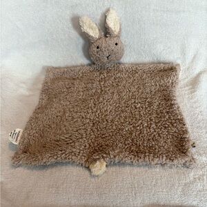 Viverano Organics Beige Sherpa Lovey Security Blanket Bunny Knotted About 12X12”